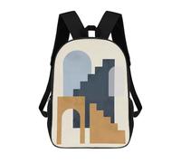 sinyumoney Sacs À Dos Pour Enfants Imprimés En 3D Geometric Shapes T Sacs D'école Pour Enfants Garçons Et Filles, Sacs De Voyage, Sacs À Livres Pour L'école Ou Les Voyages 17inch