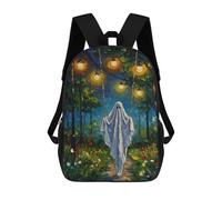 sinyumoney Sacs À Dos Pour Enfants Imprimés En 3D Ghost on A Swing Painting Sacs D'école Pour Enfants Garçons Et Filles, Sacs De Voyage, Sacs À Livres Pour L'école Ou Les Voyages 17inch
