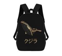 sinyumoney Sacs À Dos Pour Enfants Imprimés En 3D Gold Whale Japanese 7 Sacs D'école Pour Enfants Garçons Et Filles, Sacs De Voyage, Sacs À Livres Pour L'école Ou Les Voyages 17inch