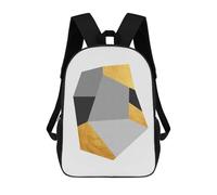 sinyumoney Sacs À Dos Pour Enfants Imprimés En 3D Golden Polygon I Sacs D'école Pour Enfants Garçons Et Filles, Sacs De Voyage, Sacs À Livres Pour L'école Ou Les Voyages 17inch