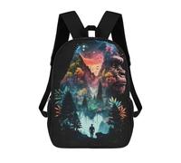 sinyumoney Sacs À Dos Pour Enfants Imprimés En 3D Gorilla Forest Fantasy Sacs D'école Pour Enfants Garçons Et Filles, Sacs De Voyage, Sacs À Livres Pour L'école Ou Les Voyages 17inch