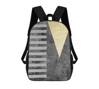 sinyumoney Sacs À Dos Pour Enfants Imprimés En 3D Gray And Gold Art T Sacs D'école Pour Enfants Garçons Et Filles, Sacs De Voyage, Sacs À Livres Pour L'école Ou Les Voyages 17inch