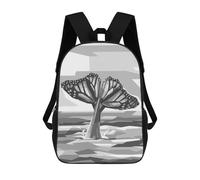 sinyumoney Sacs À Dos Pour Enfants Imprimés En 3D Gray Whale The Butterfly Sacs D'école Pour Enfants Garçons Et Filles, Sacs De Voyage, Sacs À Livres Pour L'école Ou Les Voyages 17inch