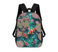 sinyumoney Sacs À Dos Pour Enfants Imprimés En 3D Japanese Pond of Koi Fish And Lily Pads Sacs D'école Pour Enfants Garçons Et Filles, Sacs De Voyage, Sacs À Livres Pour L'école Ou Les Voyages 17inch