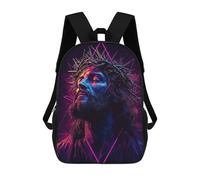 sinyumoney Sacs À Dos Pour Enfants Imprimés En 3D Jesus Christ Neon Art Sacs D'école Pour Enfants Garçons Et Filles, Sacs De Voyage, Sacs À Livres Pour L'école Ou Les Voyages 17inch