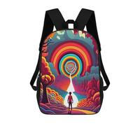 sinyumoney Sacs À Dos Pour Enfants Imprimés En 3D Journey Through Colorful Landscapes Sacs D'école Pour Enfants Garçons Et Filles, Sacs De Voyage, Sacs À Livres Pour L'école Ou Les Voyages 17inch
