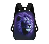 sinyumoney Sacs À Dos Pour Enfants Imprimés En 3D Lion Purple Backgroun Sacs D'école Pour Enfants Garçons Et Filles, Sacs De Voyage, Sacs À Livres Pour L'école Ou Les Voyages 17inch
