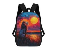 sinyumoney Sacs À Dos Pour Enfants Imprimés En 3D Lion Under The Sun Painting Sacs D'école Pour Enfants Garçons Et Filles, Sacs De Voyage, Sacs À Livres Pour L'école Ou Les Voyages 17inch