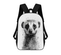 sinyumoney Sacs À Dos Pour Enfants Imprimés En 3D Meerkat Beauty Black Ink Sacs D'école Pour Enfants Garçons Et Filles, Sacs De Voyage, Sacs À Livres Pour L'école Ou Les Voyages 17inch