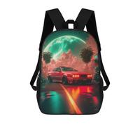 sinyumoney Sacs À Dos Pour Enfants Imprimés En 3D Neon Cityscape with Sports Car Sacs D'école Pour Enfants Garçons Et Filles, Sacs De Voyage, Sacs À Livres Pour L'école Ou Les Voyages 17inch