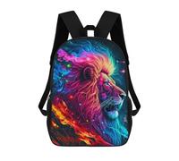 sinyumoney Sacs À Dos Pour Enfants Imprimés En 3D Neon Lion Sacs D'école Pour Enfants Garçons Et Filles, Sacs De Voyage, Sacs À Livres Pour L'école Ou Les Voyages 17inch