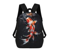 sinyumoney Sacs À Dos Pour Enfants Imprimés En 3D Orange And White Koi Fish Sacs D'école Pour Enfants Garçons Et Filles, Sacs De Voyage, Sacs À Livres Pour L'école Ou Les Voyages 17inch