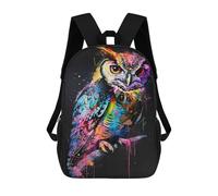 sinyumoney Sacs À Dos Pour Enfants Imprimés En 3D Owl Popart Painting Sacs D'école Pour Enfants Garçons Et Filles, Sacs De Voyage, Sacs À Livres Pour L'école Ou Les Voyages 17inch
