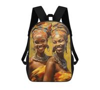 sinyumoney Sacs À Dos Pour Enfants Imprimés En 3D Painted African Sisters Sacs D'école Pour Enfants Garçons Et Filles, Sacs De Voyage, Sacs À Livres Pour L'école Ou Les Voyages 17inch