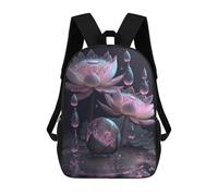 sinyumoney Sacs À Dos Pour Enfants Imprimés En 3D Pink Lotus Flowers Sacs D'école Pour Enfants Garçons Et Filles, Sacs De Voyage, Sacs À Livres Pour L'école Ou Les Voyages 17inch