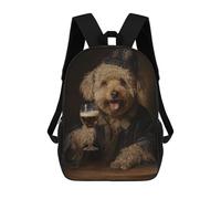 sinyumoney Sacs À Dos Pour Enfants Imprimés En 3D Poodle Holding A Beer Sacs D'école Pour Enfants Garçons Et Filles, Sacs De Voyage, Sacs À Livres Pour L'école Ou Les Voyages 17inch