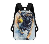 sinyumoney Sacs À Dos Pour Enfants Imprimés En 3D Pug Dog Tennis Ball Sacs D'école Pour Enfants Garçons Et Filles, Sacs De Voyage, Sacs À Livres Pour L'école Ou Les Voyages 17inch
