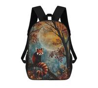 sinyumoney Sacs À Dos Pour Enfants Imprimés En 3D Red Autumn Panda Sacs D'école Pour Enfants Garçons Et Filles, Sacs De Voyage, Sacs À Livres Pour L'école Ou Les Voyages 17inch