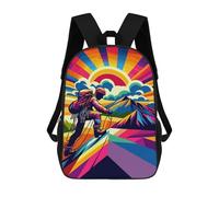 sinyumoney Sacs À Dos Pour Enfants Imprimés En 3D Rock Climbing Sunset Wpap Sacs D'école Pour Enfants Garçons Et Filles, Sacs De Voyage, Sacs À Livres Pour L'école Ou Les Voyages 17inch