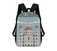 sinyumoney Sacs À Dos Pour Enfants Imprimés En 3D Salzburg Cathedral Sacs D'école Pour Enfants Garçons Et Filles, Sacs De Voyage, Sacs À Livres Pour L'école Ou Les Voyages 17inch