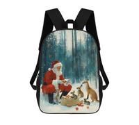 sinyumoney Sacs À Dos Pour Enfants Imprimés En 3D Santa Claus Feeding Animals Chirstmas Sacs D'école Pour Enfants Garçons Et Filles, Sacs De Voyage, Sacs À Livres Pour L'école Ou Les Voyages 17inch