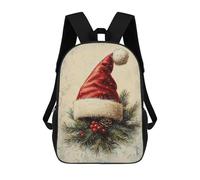 sinyumoney Sacs À Dos Pour Enfants Imprimés En 3D Santa Hat On Pine Branch Sacs D'école Pour Enfants Garçons Et Filles, Sacs De Voyage, Sacs À Livres Pour L'école Ou Les Voyages 17inch