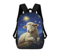 sinyumoney Sacs À Dos Pour Enfants Imprimés En 3D Sheep Under Starry Night Sacs D'école Pour Enfants Garçons Et Filles, Sacs De Voyage, Sacs À Livres Pour L'école Ou Les Voyages 17inch