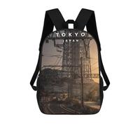 sinyumoney Sacs À Dos Pour Enfants Imprimés En 3D Skytree And Train Sacs D'école Pour Enfants Garçons Et Filles, Sacs De Voyage, Sacs À Livres Pour L'école Ou Les Voyages 17inch