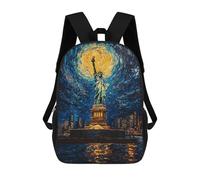 sinyumoney Sacs À Dos Pour Enfants Imprimés En 3D Statue of Liberty Night Sacs D'école Pour Enfants Garçons Et Filles, Sacs De Voyage, Sacs À Livres Pour L'école Ou Les Voyages 17inch