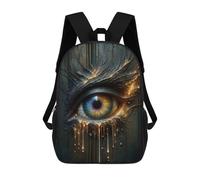 sinyumoney Sacs À Dos Pour Enfants Imprimés En 3D Surreal Eye with Golden Tears Sacs D'école Pour Enfants Garçons Et Filles, Sacs De Voyage, Sacs À Livres Pour L'école Ou Les Voyages 17inch
