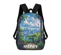sinyumoney Sacs À Dos Pour Enfants Imprimés En 3D Sydney Skyline Sacs D'école Pour Enfants Garçons Et Filles, Sacs De Voyage, Sacs À Livres Pour L'école Ou Les Voyages 17inch