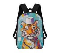sinyumoney Sacs À Dos Pour Enfants Imprimés En 3D Tiger with Toilet Paper Hat Sacs D'école Pour Enfants Garçons Et Filles, Sacs De Voyage, Sacs À Livres Pour L'école Ou Les Voyages 17inch