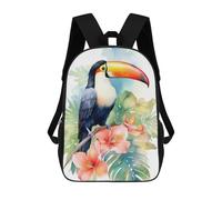sinyumoney Sacs À Dos Pour Enfants Imprimés En 3D Toucan Bird Watercolor Sacs D'école Pour Enfants Garçons Et Filles, Sacs De Voyage, Sacs À Livres Pour L'école Ou Les Voyages 17inch