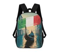 sinyumoney Sacs À Dos Pour Enfants Imprimés En 3D Venice Gondola Italian Flag Art Sacs D'école Pour Enfants Garçons Et Filles, Sacs De Voyage, Sacs À Livres Pour L'école Ou Les Voyages 17inch