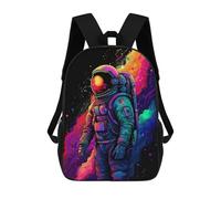 sinyumoney Sacs À Dos Pour Enfants Imprimés En 3D Vibrant Astronaut in Space -8 Sacs D'école Pour Enfants Garçons Et Filles, Sacs De Voyage, Sacs À Livres Pour L'école Ou Les Voyages 17inch
