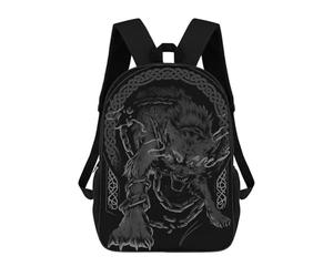 sinyumoney Sacs À Dos Pour Enfants Imprimés En 3D Wolf Fenrir Viking Norse Sacs D'école Pour Enfants Garçons Et Filles, Sacs De Voyage, Sacs À Livres Pour L'école Ou Les Voyages 17inch