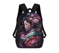 sinyumoney Sacs À Dos Pour Enfants Japanese Geisha Sac D'école Imprimé En 3D Pour Enfants, Sac À Dos De Voyage Tendance Pour Écoliers 17inch