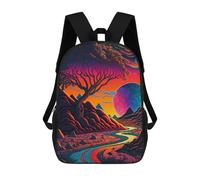 sinyumoney Sacs À Dos Pour Enfants Landscape with Tree And River Sac D'école Imprimé En 3D, Sac Tendance, Sac De Voyage Pour L'école Ou Les Voyages 17inch