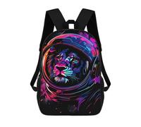 sinyumoney Sacs À Dos Pour Enfants Lion Astronaut Helmet Art Print Sac D'école Imprimé En 3D, Sac Tendance, Sac De Voyage Pour L'école Ou Les Voyages 17inch