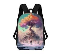 sinyumoney Sacs À Dos Pour Enfants Magical Winter Tree Sac À Dos Scolaire, Cartable Pour Enfants, Sac De Voyage, Sac À Livres, Sac À Dos Imprimé En 3D Pour Garçons Et Filles 17inch