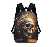 sinyumoney Sacs À Dos Pour Enfants Mesmerizing Skull Art Sac D'école Imprimé En 3D Pour Enfants, Sac À Dos De Voyage Tendance Pour Écoliers 17inch
