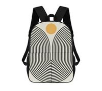 sinyumoney Sacs À Dos Pour Enfants Minimalist Lines 8 Sac D'école Imprimé En 3D Pour Enfants, Sac À Dos De Voyage Tendance Pour Écoliers 17inch