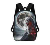 sinyumoney Sacs À Dos Pour Enfants Monstrous Tiger Moon Sac D'école Imprimé En 3D, Sac Tendance, Sac De Voyage Pour L'école Ou Les Voyages 17inch