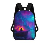 sinyumoney Sacs À Dos Pour Enfants Moonlit Forest Campfire Scene Sac D'école Imprimé En 3D, Sac Tendance, Sac De Voyage Pour L'école Ou Les Voyages 17inch