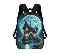 sinyumoney Sacs À Dos Pour Enfants Moonlit Forest Cottage Sac D'école Imprimé En 3D, Sac Tendance, Sac De Voyage Pour L'école Ou Les Voyages 17inch