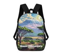 sinyumoney Sacs À Dos Pour Enfants Mount Kilimanjaro National Park Tanzania Sac D'école Imprimé En 3D Pour Enfants, Sac À Dos De Voyage Tendance Pour Écoliers 17inch