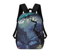 sinyumoney Sacs À Dos Pour Enfants Mystical Forest with Waterfalls Sac À Dos Scolaire, Cartable Pour Enfants, Sac De Voyage, Sac À Livres, Sac À Dos Imprimé En 3D Pour Garçons Et Filles 17inch
