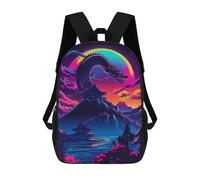 sinyumoney Sacs À Dos Pour Enfants Neon Dragon Sky Sac D'école Imprimé En 3D Pour Enfants, Sac À Dos De Voyage Tendance Pour Écoliers 17inch