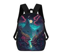 sinyumoney Sacs À Dos Pour Enfants Neon Jungle Moonlit Scene Sac D'école Imprimé En 3D, Sac Tendance, Sac De Voyage Pour L'école Ou Les Voyages 17inch
