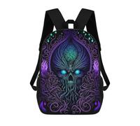 sinyumoney Sacs À Dos Pour Enfants Neon Skull Artwork -3 Sac À Dos Scolaire, Cartable Pour Enfants, Sac De Voyage, Sac À Livres, Sac À Dos Imprimé En 3D Pour Garçons Et Filles 17inch